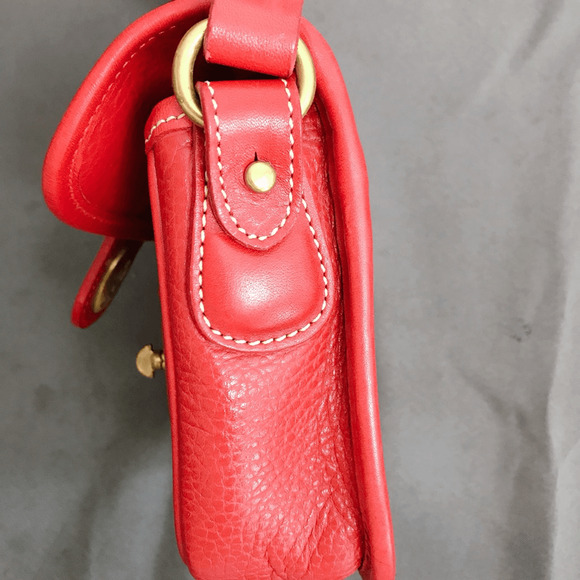 RARE Vintage Coach Sheridan Red Pebble Leather Durham Mini Bag 4211 - Picture 8 of 10